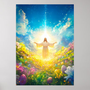 Jesus Christ Easter Resurrection Poster