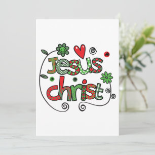 Jesus Christ Festive Christian Typography Invitation