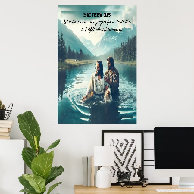 Jesus Christ: His Baptismal Journey Poster (Home Office)