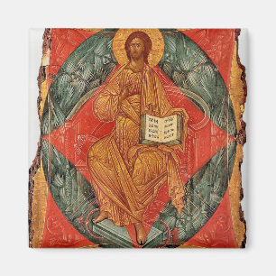 Jesus Christ Holding the Gospels Orthodox Icon Magnet