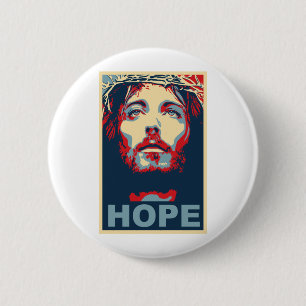 Jesus Christ Hope 6 Cm Round Badge
