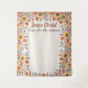 Jesus Christ Hope for All Nations Tapestry