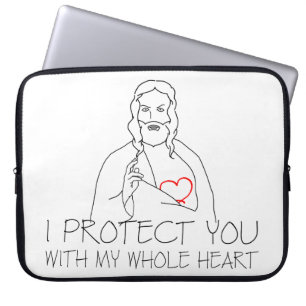 Jesus Christ - I Protect You Laptop Sleeve