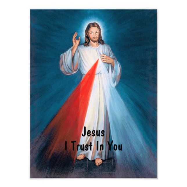 Jesus Christ I Trust in You Verse Roman Catholic  Photo Print (Front)