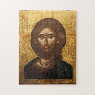 Jesus Christ Icon by Emmanuel Lampardos Jigsaw Puzzle