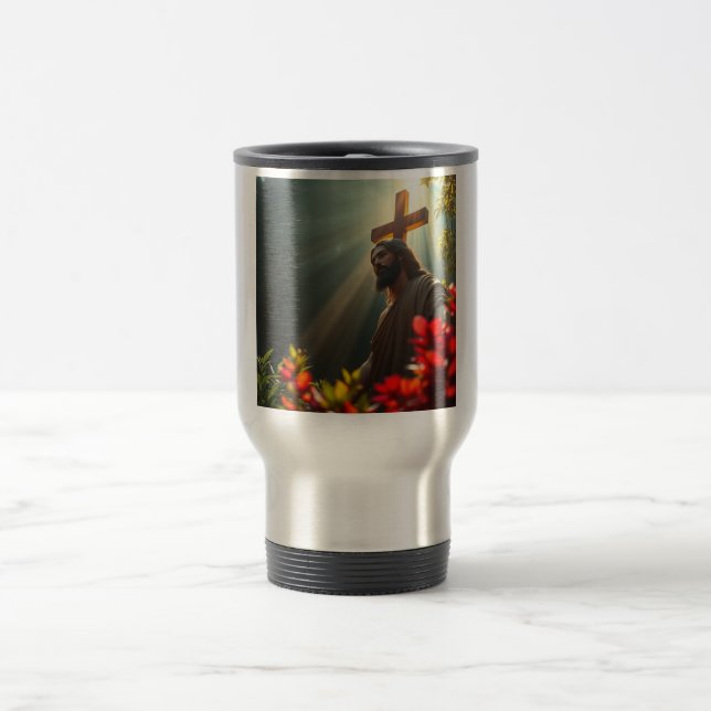 Jesus Christ in the Garden Travel Mug (Center)