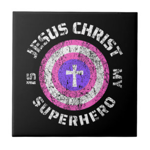 Jesus Christ Is My Superhero Jesus Ceramic Tile