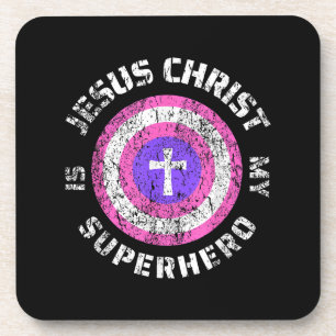 Jesus Christ Is My Superhero Jesus Coaster