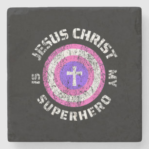 Jesus Christ Is My Superhero Jesus Stone Coaster