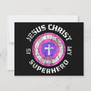 Jesus Christ Is My Superhero Jesus Thank You Card