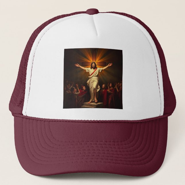 Jesus Christ is Risen Trucker Hat (Front)