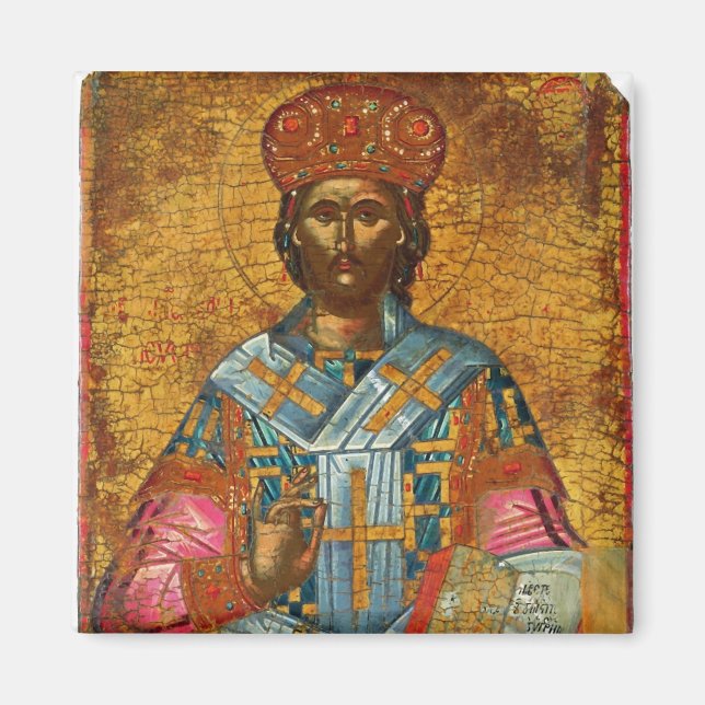 Jesus Christ King of Kings Orthodox Christian Icon Magnet (Front)