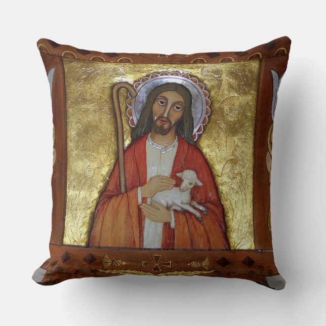 Jesus Christ Lamb of God Cushion (Front)
