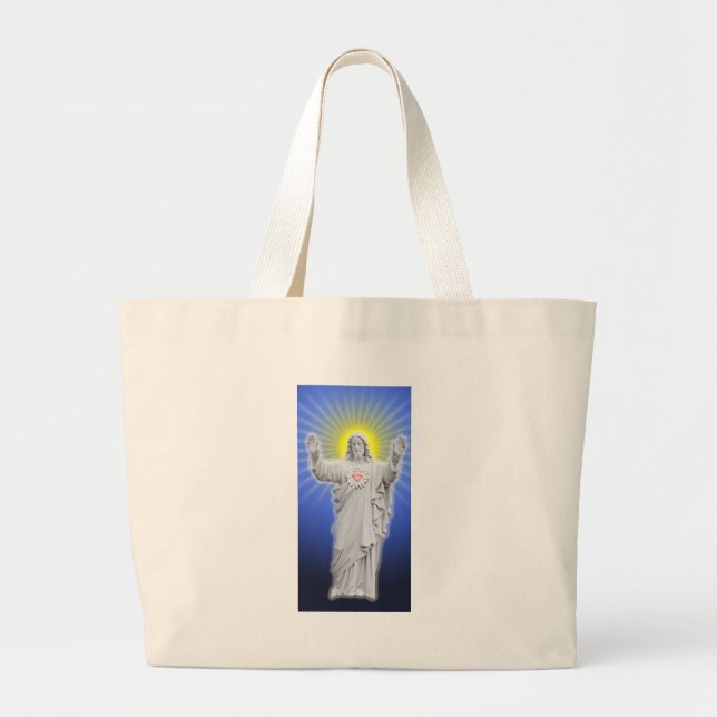 Jesus Christ Large Tote Bag (Front)