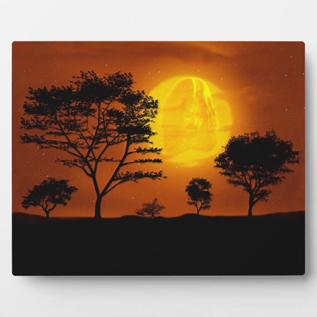 Jesus Christ Looking on Earth from Evening Moon Plaque (Front)