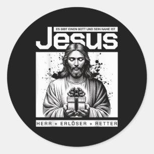 Jesus Christ Lord And Redeemer Design Classic Round Sticker