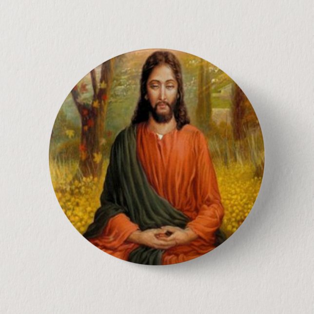 Jesus Christ Meditation 6 Cm Round Badge (Front)