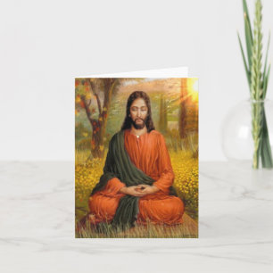 Jesus Christ Meditation Holiday Card