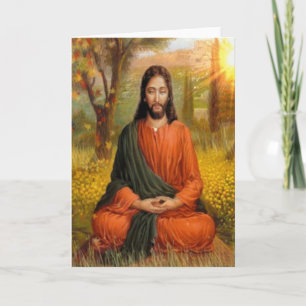 Jesus Christ Meditation Holiday Card