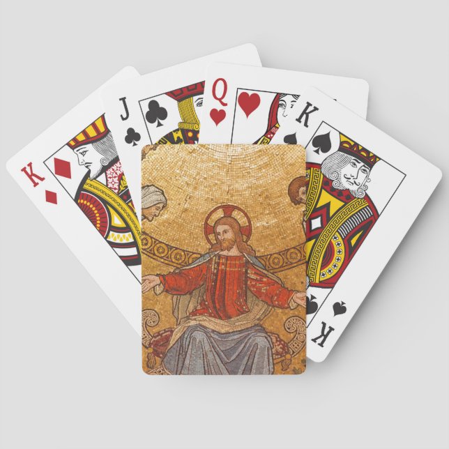 jesus christ mosaic playing cards (Back)