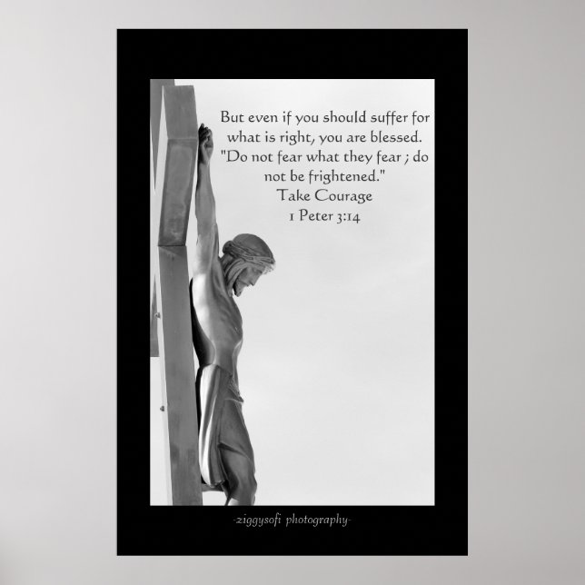 Jesus Christ on cross poster (Front)