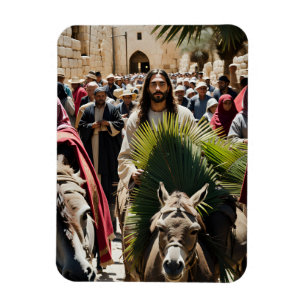 Jesus Christ on Donkey Magnet