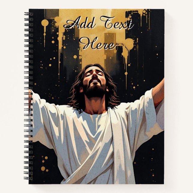 Jesus Christ Our Saviour | Black and Gold Notebook (Front)