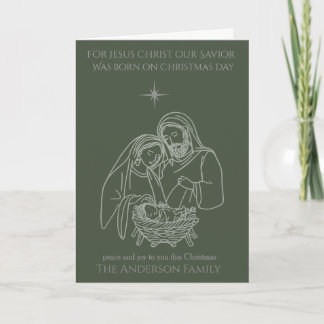 Jesus Christ Our Saviour Christian Christmas Card