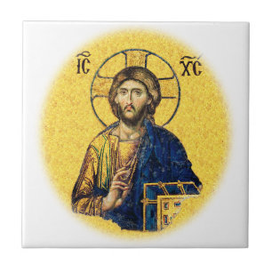 Jesus Christ Pantocrator Ceramic Tile