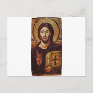 Jesus Christ Pantocrator Christian Icon Postcard