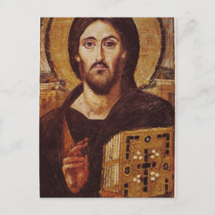 Jesus Christ Pantocrator Christian Icon Postcard