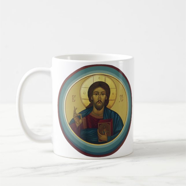 Jesus Christ Pantocrator  Coffee Mug (Left)