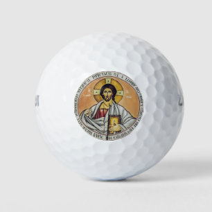 Jesus Christ Pantocrator  dome of the Church Golf Balls