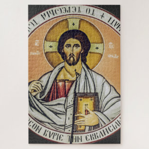 Jesus Christ Pantocrator  dome of the Church Jigsaw Puzzle