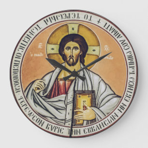 Jesus Christ Pantocrator  dome of the Church Large Clock