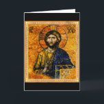 Jesus Christ Pantocrator Eastern Orthodox Byzantin Card<br><div class="desc">Jesus Christ Pantocrator Eastern Orthodox Byzantine Art</div>