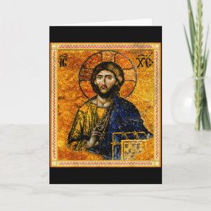 Jesus Christ Pantocrator Eastern Orthodox Byzantin Card