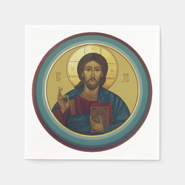 Jesus Christ Pantocrator  Napkin (Front)