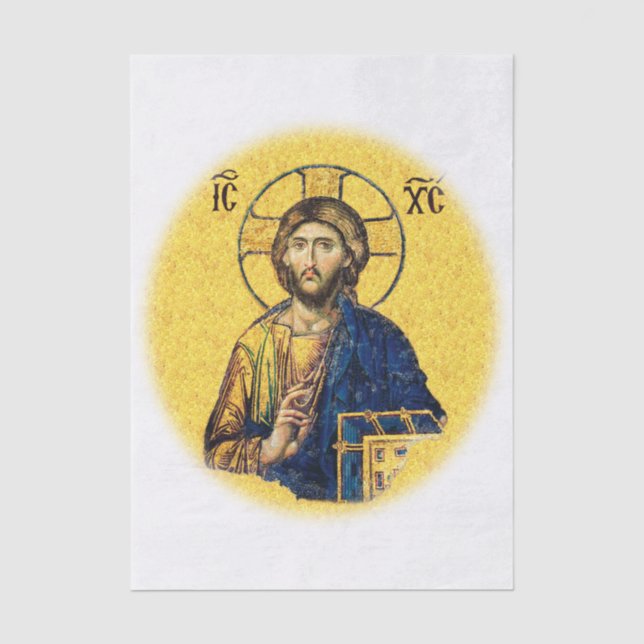 Jesus Christ Pantocrator Tissue Paper (Front)