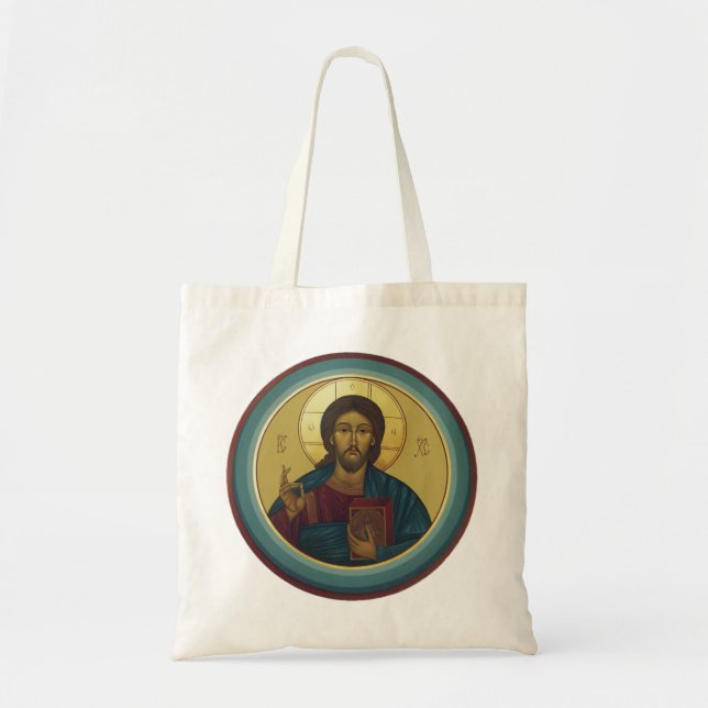 Jesus Christ Pantocrator  Tote Bag (Front)