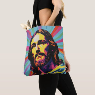 Jesus Christ Pop Art Tote Bag