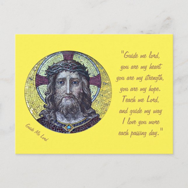 Jesus Christ & Prayer "Guide Me Lord" / postcard (Front)