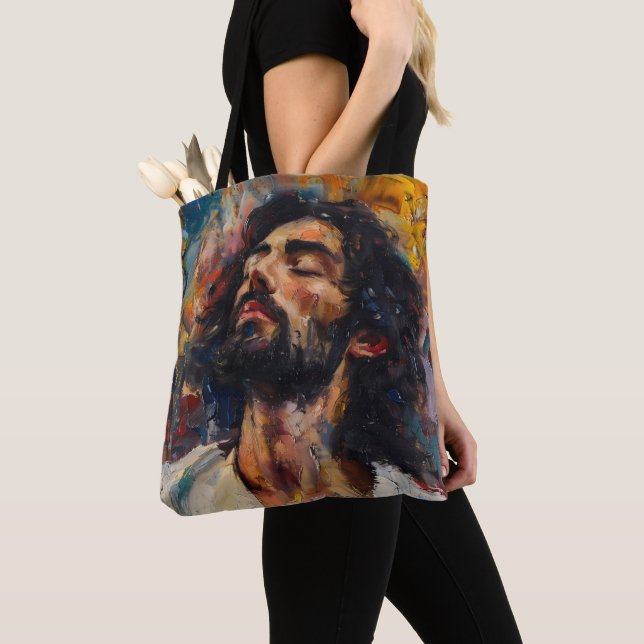 Jesus Christ Religion Tote Bag (Close Up)