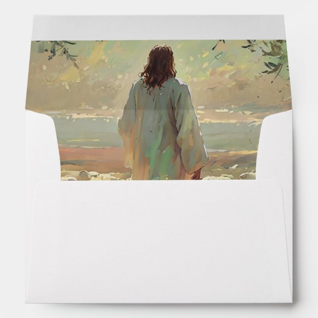 Jesus Christ Religious Easter Catholic  Envelope (Back (Bottom))