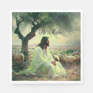 Jesus Christ Religious Easter Catholic Napkin