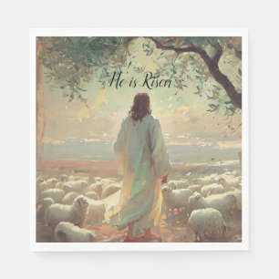 Jesus Christ Religious Easter Catholic Napkin