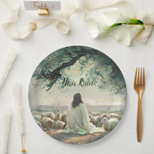 Jesus Christ Religious Easter Catholic  Paper Plate