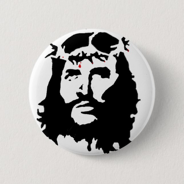 jesus-christ-revolution 6 cm round badge (Front)