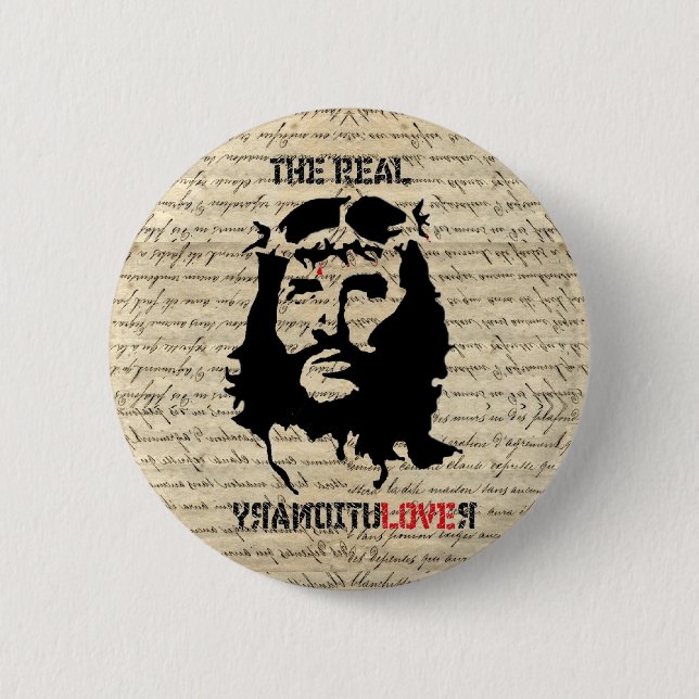 Jesus Christ revolutionary 6 Cm Round Badge (Front)