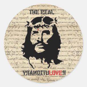 Jesus Christ revolutionary Classic Round Sticker